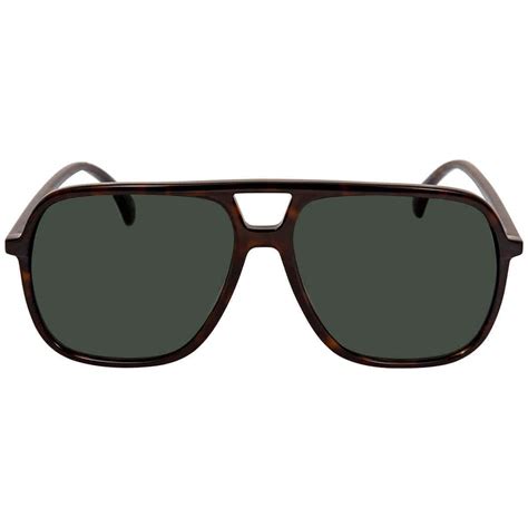 Gucci Green Pilot Sunglasses GG0545S 002 58 